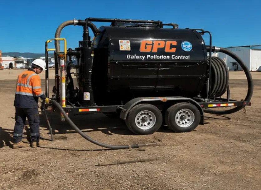 GPC portable industrial vacuum unit with operator